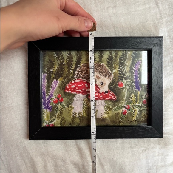 Hedgehog Art Print in Black Frame - Picture 5 of 5